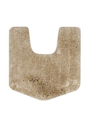 NWT Home Weavers Bathroom Bath Rug Contour Toilet Mat Linen Brown 20x20